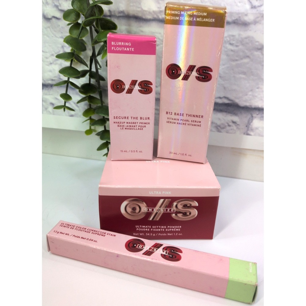 NIB LOT4🩷One Size O/S Beauty Setting Powder Serum Color Corrector Primer Secure